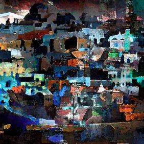 Βαγγέλης Αποστολίδης Colourful Village I (2018)