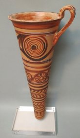 Thomas Kotsigiannis Conical rhyton with spirals and plant decoration