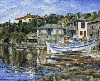 Christos Baloukos Fishing houses at Mount Ethos (Vatopedi)